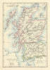 Scotland in the Roman Period by W. & A.K. Johnston 1885 old antique map chart