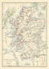 Scotland in the Saxon Period by W. & A.K. Johnston 1885 old antique map chart