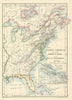 North America illustrating the Conquest of Canada & Revolutionary War 1885 map