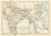British Indian Empire from 1757 to 1886 by W. & A.K. Johnston 1885 old map