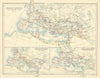 Imperium Romanum by W. & A.K. Johnston. Roman Empire 1885 old antique map