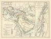 Distribution of Nations After the Deluge. Flood. By W. & A.K. Johnston 1885 map