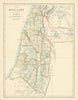 The Holy Land as allotted by Joshua. Palestine Israel 1885 old antique map