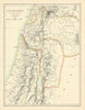 Palestine In the Time of Christ by W. & A.K. Johnston. Israel 1885 old map