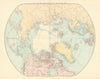 Arctic Regions. North Pole. Explorers' routes dates. Nansen. STANFORD 1901 map