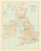 Railway map of the British Isles. England Ireland Scotland Wales. STANFORD 1901