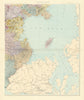 North west England & North Wales. Isle of Man. Large 62x50cm. STANFORD 1901 map
