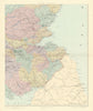 Scotland S.E. Borders Central Firth of Forth Perth. 61x50cm. STANFORD 1901 map
