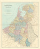 Netherlands & Belgium. Benelux. Projected Great Dyke. 68x54cm. STANFORD 1901 map