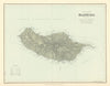 The Island Of Madeira. Rivers Mountains. STANFORD 1901 old antique map chart