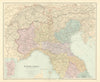 North Italy. w/o Trieste Tyrol. Lombardy Piedmont Veneto &c. STANFORD 1901 map