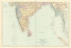 India, South. Burma Ceylon Bay of Bengal Andaman Maldives. STANFORD 1901 map