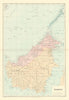 Dutch & British North Borneo Sarawak Kalimantan Palawan. STANFORD 1901 old map