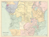 Central Africa. Congo Free State Rhodesia German East Africa. STANFORD 1901 map