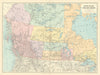 British Columbia & Northwest Territory. Manitoba Canada. STANFORD 1901 old map