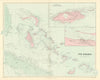 Bahamas. Turks & Caicos. New Providence. Nassau plan. 53x67cm. STANFORD 1901 map