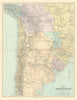 Argentine Republic, Chile, Paraguay & Uruguay. South America. STANFORD 1901 map