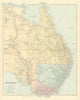 Eastern Australia. New South Wales Victoria Queensland. STANFORD 1901 old map