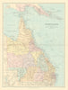 Queensland. British New Guinea. Great Barrier Reef. 68x52cm. STANFORD 1901 map