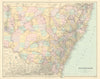 New South Wales showing counties & railways. 53x65cm. STANFORD 1901 old map