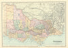 Victoria, Australia. Explorers routes. Landscape observations. STANFORD 1901 map