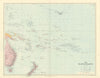 Pacific Islands. Melanesia Polynesia Micronesia. Hawaii. STANFORD 1901 old map