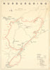 Nürburgring vintage motorsport circuit poster map—Nordschleife—85x60cm c1965