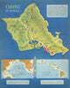 Oahu Is Hawaii—WW2—Pearl Harbor & U.S. defences—Antonio Petruccelli 1940 map