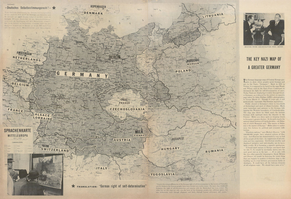 The Key Nazi Map of a Greater Germany — Sprachenkarte Mitteleuropa 1938