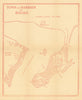 Town and harbour of Macao—Macau peninsula & Inner Harbour—Dennys 1867 old map