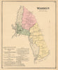Warren — Rhode Island town & landownership map — Daniel Glover Beers 1870