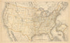 United States — U.S. A. national map — F. W. Beers 1875 old antique chart
