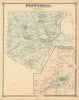 Pepperell — Massachusetts town & land ownership plan — F. W. Beers 1875 map
