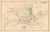 Reading village—town centre & street plan—Massachusetts—F. W. Beers 1875 map