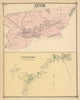 Ayer & Littleton — Massachusetts town plans — F. W. Beers 1875 old antique map