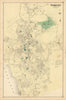 Woburn — village & street plan — Massachusetts — Frederick W. Beers 1875 map