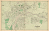 Waltham village—town centre & street plan—Massachusetts—F. W. Beers 1875 map
