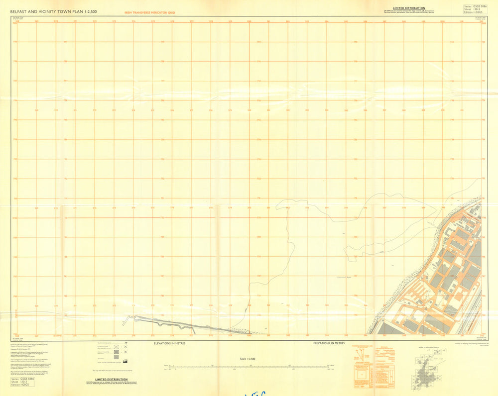 Belfast—Kinnegar Logistics Base & Holywood—Troubles military map—MOD—RE 1979