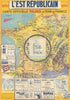 Tour de France—L’Est Républicain/Foldex—Carte officielle—cycling route map 1950