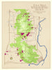 Eola Hills Winegrowing Region—Willamette Valley Oregon vineyards map—Hunt c1986
