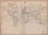 'The World on Mercators Projection'. Shows Mountains of Kong. WELLER 1862 map