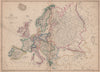 EUROPE. Shows Prussia British Ionian Islands Ottoman Empire. LOWRY 1862 map