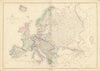 EUROPE. Shows Prussia British Ionian Islands Ottoman Empire. LOWRY 1862 map