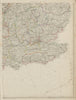 SOUTH EAST ENGLAND. Home Counties Surrey Kent Sussex Hants &c. WELLER 1862 map
