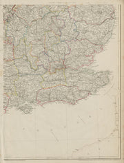 SOUTH EAST ENGLAND. Home Counties Surrey Kent Sussex Hants &c. WELLER 1862 map