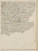 SOUTH EAST ENGLAND. Home Counties Surrey Kent Sussex Hants &c. WELLER 1862 map
