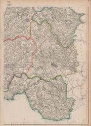 SOUTH WALES. Glamorganshire Brecknockshire Radnorshire. WELLER 1862 old map