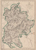 BEDFORDSHIRE. Antique county map. Railways canals. BR DAVIES 1862 old