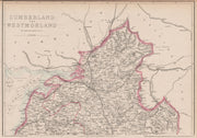 CUMBERLAND NORTH. Carlisle Solway Firth. County map. Railways. WELLER 1862