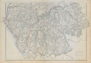 ENGLISH LAKE DISTRICT. Cumberland/Westmorland South. Railways. WELLER 1862 map